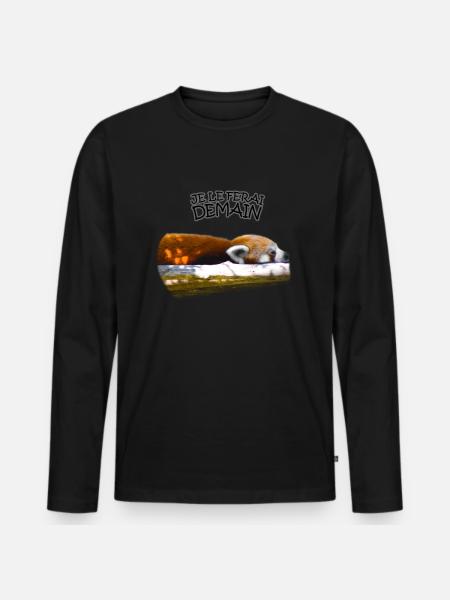Je le ferai demain - T-shirt manches longues Premium bio Homme - noir