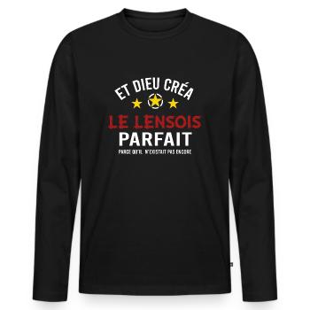 Lensois cadeau drôle - T-shirt manches longues Premium bio Homme - noir - Devant - Nico (187cm)