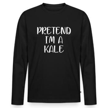 faire semblant d’être un KALE - T-shirt manches longues Premium bio Homme - noir - Devant - Nico (187cm)