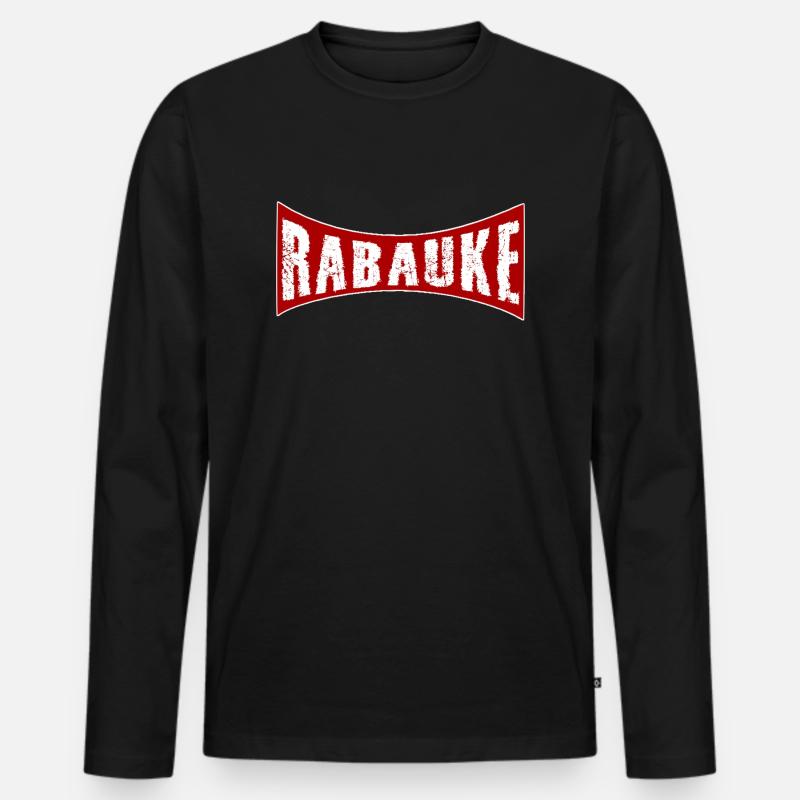Rabauke - Männer Premium Bio Langarmshirt - Schwarz