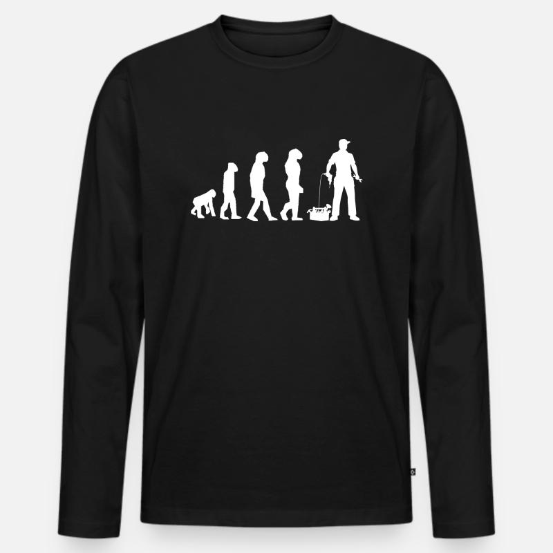 DIY-Evolution - Männer Premium Bio Langarmshirt - Schwarz