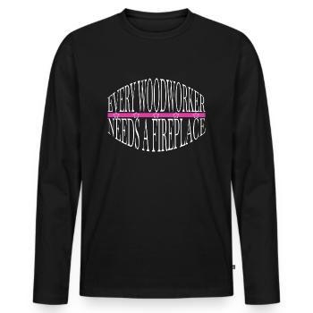 mason chainsaw grab sexy carpenter tshirts - Men's Premium Organic Long Sleeve Shirt - black - Front - Nico (187cm)