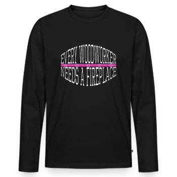 tshirts d’abatteur d’arbres forestiers john carpenter - T-shirt manches longues Premium bio Homme - noir - Devant - Nico (187cm)