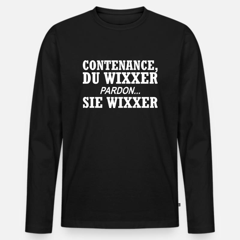 Contenance, Du Wixxer - Männer Premium Bio Langarmshirt - Schwarz