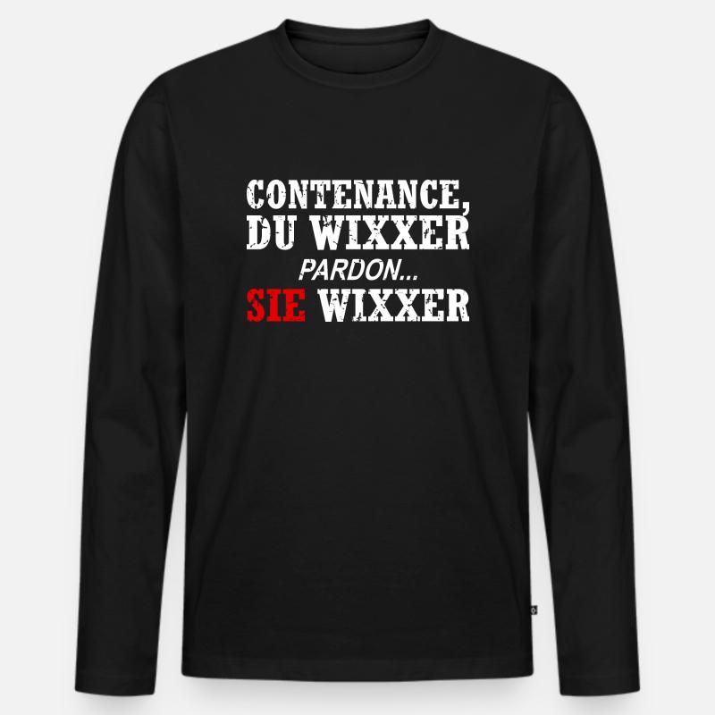 Contenance, Du Wixxer - Männer Premium Bio Langarmshirt - Schwarz