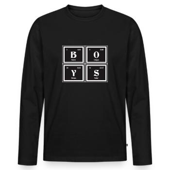 | de l’alcool Tableau périodique des éléments - T-shirt manches longues Premium bio Homme - noir - Devant - Nico (187cm)