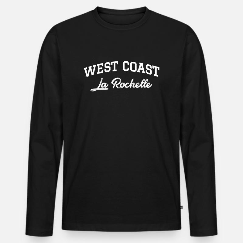 WESTKÜSTE La Rochelle - Männer Premium Bio Langarmshirt - Schwarz