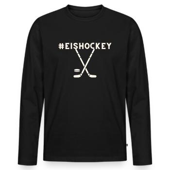 Eishockey - Männer Premium Bio Langarmshirt - Schwarz - Vorne - Nico (187cm)