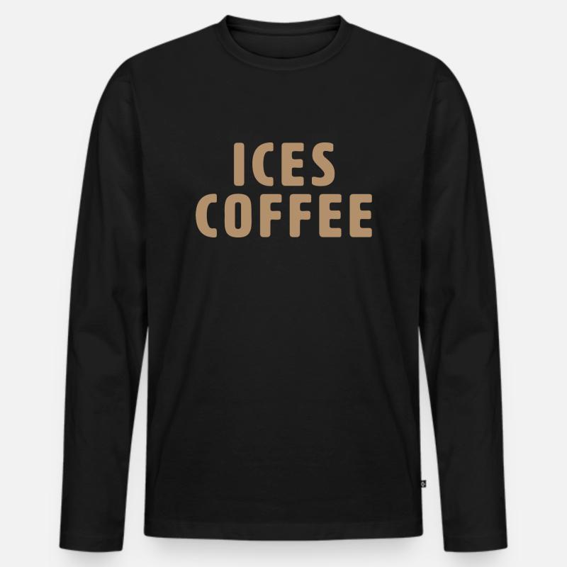 Ices Coffee - Männer Premium Bio Langarmshirt - Schwarz