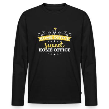 Home office sweet Home office Job Work Humor - Men's Premium Organic Long Sleeve Shirt - black - Front - Nico (187cm)
