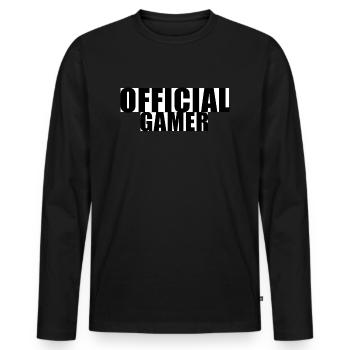 Official Gamer - Männer Premium Bio Langarmshirt - Schwarz - Vorne - Nico (187cm)
