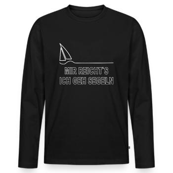 Segelboot Segel Segler Spruch - Männer Premium Bio Langarmshirt - Schwarz - Vorne - Nico (187cm)