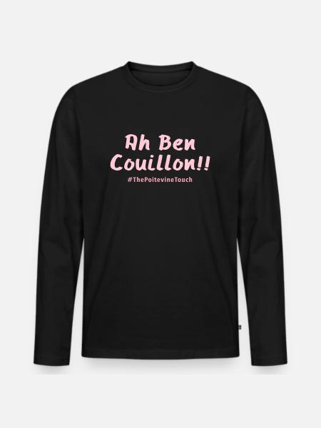 Ha ben couillon !! - T-shirt manches longues Premium bio Homme - noir