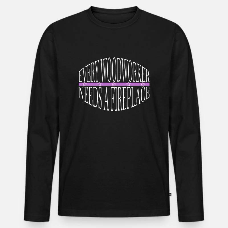 hobbyists arborists carpenter tshirts - Männer Premium Bio Langarmshirt - Schwarz