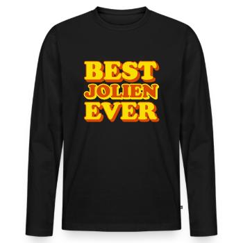 Jolien Vorname lustiges Geschenk - Männer Premium Bio Langarmshirt - Schwarz - Vorne - Nico (187cm)