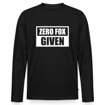 Zero Fox Given - Männer Premium Bio Langarmshirt - Schwarz - Vorne - Nico (187cm)