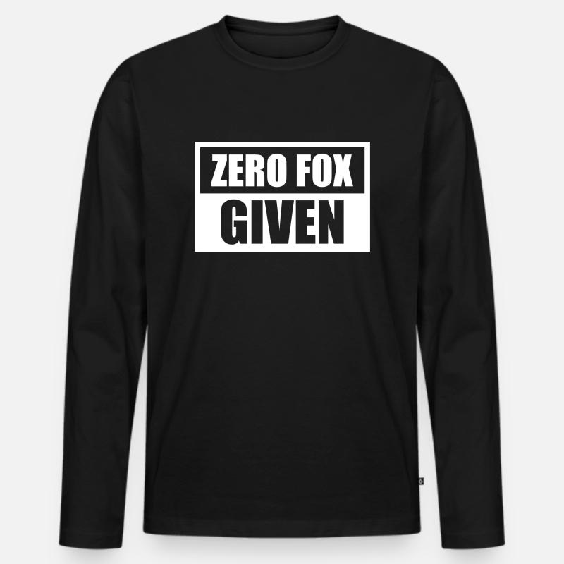 Zero Fox Given - Männer Premium Bio Langarmshirt - Schwarz