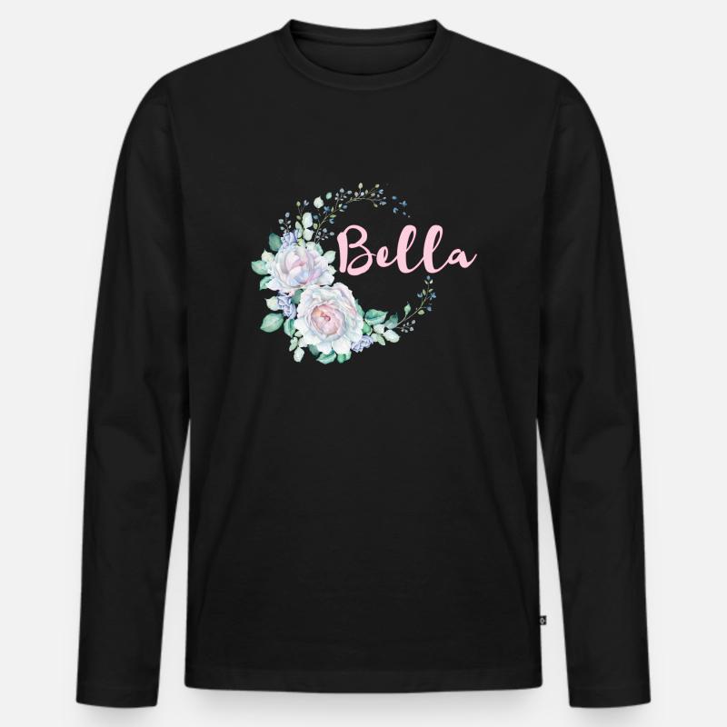 Für Bella - Männer Premium Bio Langarmshirt - Schwarz