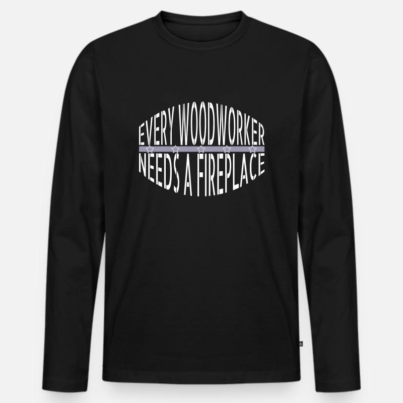 construction carpenter statement - Männer Premium Bio Langarmshirt - Schwarz
