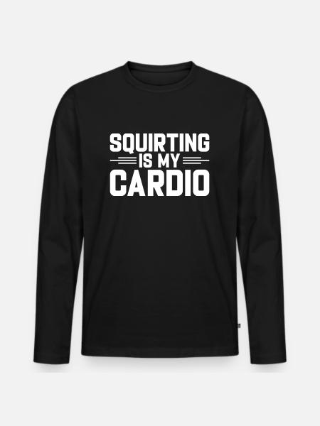 Jag Hjärta Squirters Vuxen Skämt Jag Älskar Squirting - Ekologisk långärmad premium-T-shirt herr - svart