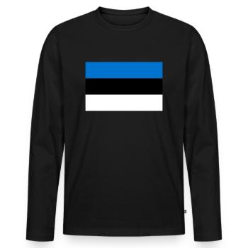 Estonia - Men's Premium Organic Long Sleeve Shirt - black - Front - Nico (187cm)
