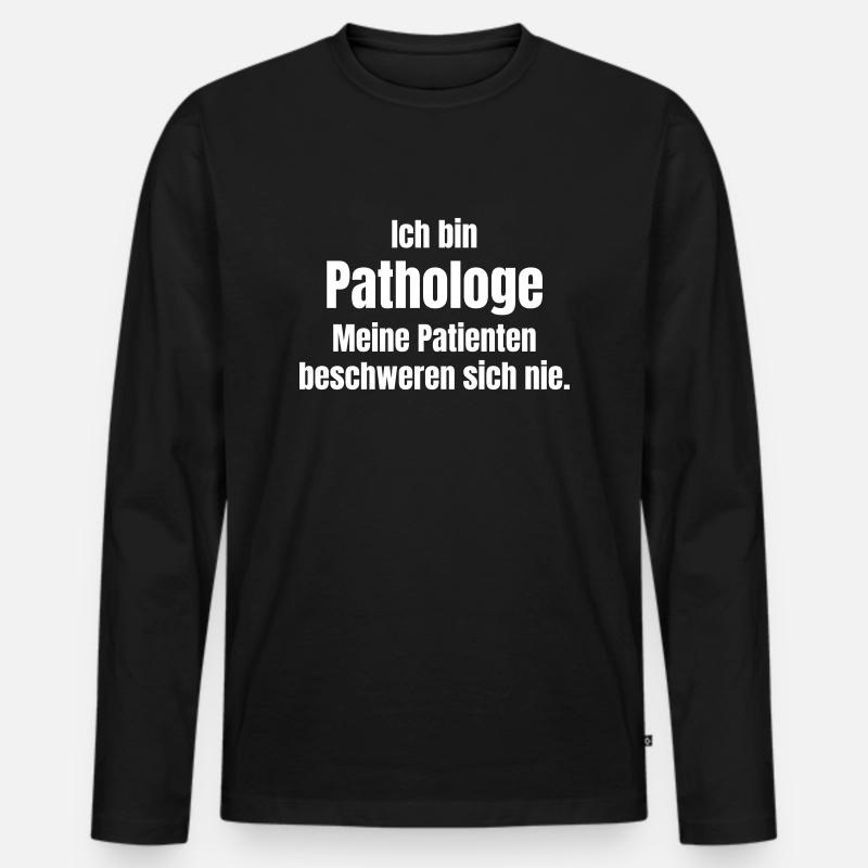Pathologe - Männer Premium Bio Langarmshirt - Schwarz