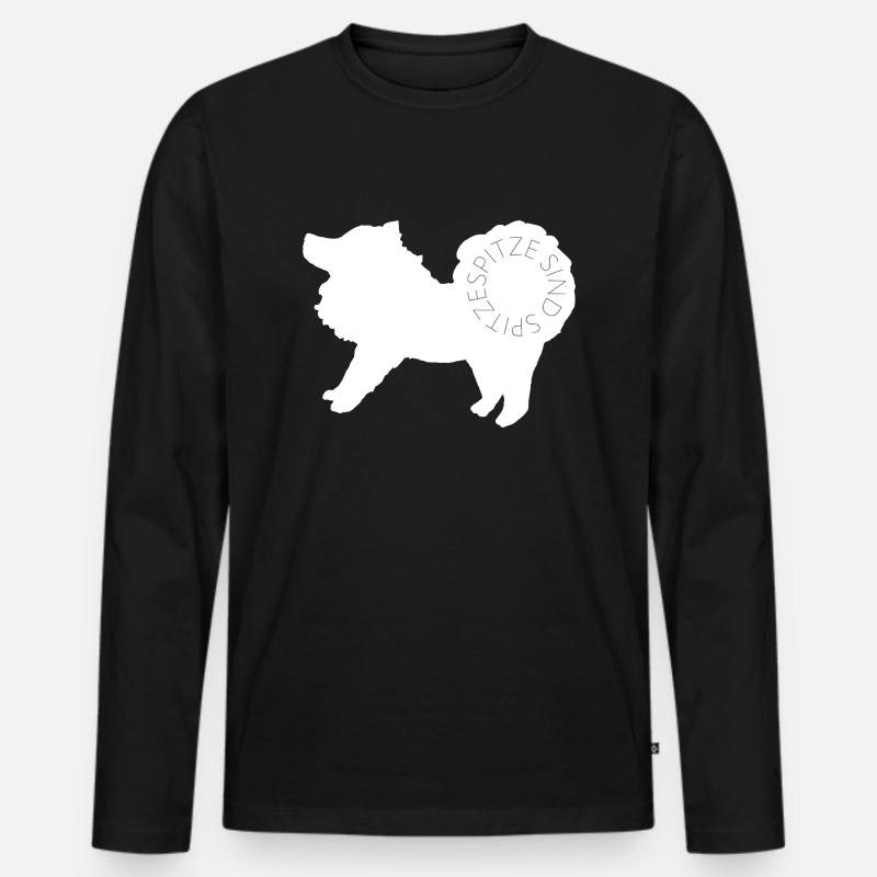 Spitze sind spitze! White - Männer Premium Bio Langarmshirt - Schwarz