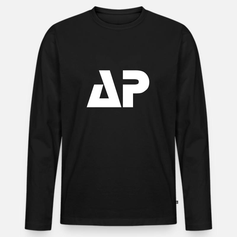 AP White - Männer Premium Bio Langarmshirt - Schwarz