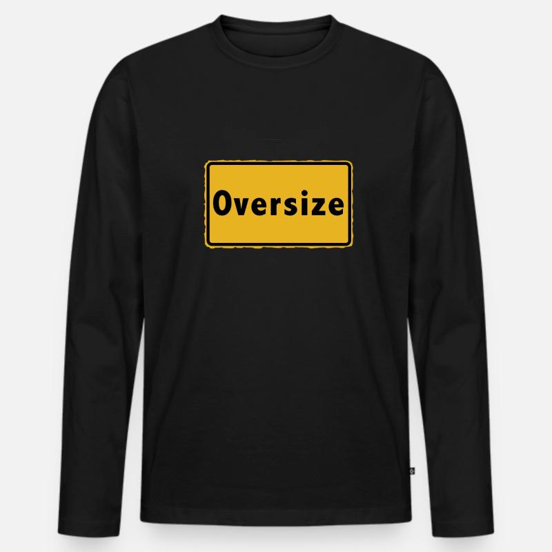 Oversize - Männer Premium Bio Langarmshirt - Schwarz