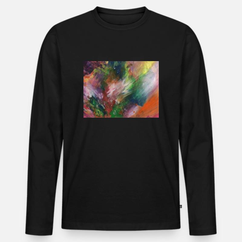 Art - Gemälde - Männer Premium Bio Langarmshirt - Schwarz