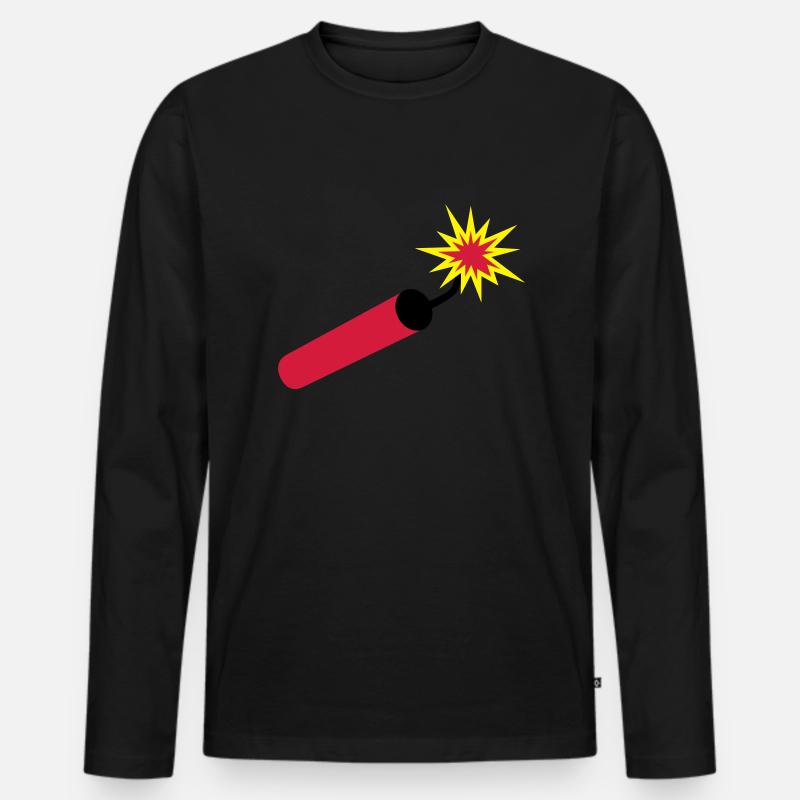 dynamit___f3 - Männer Premium Bio Langarmshirt - Schwarz