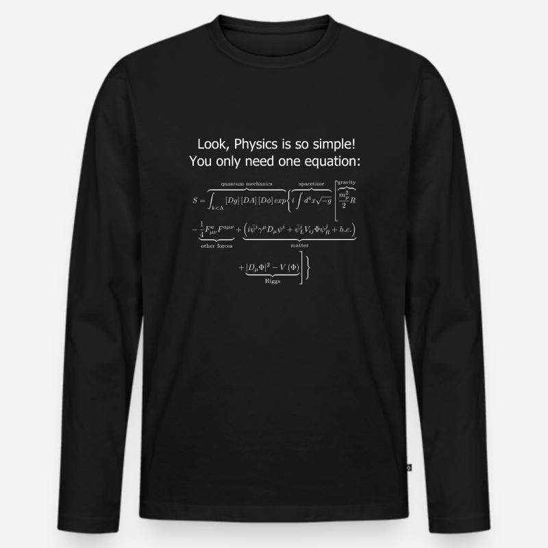 Theoretische Physik lustiger Spruch Geschenkidee - Männer Premium Bio Langarmshirt - Schwarz