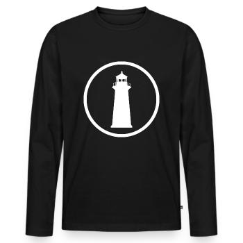phare - T-shirt manches longues Premium bio Homme - noir - Devant - Nico (187cm)