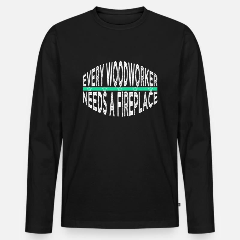 carpenter quotes tshirts - Männer Premium Bio Langarmshirt - Schwarz
