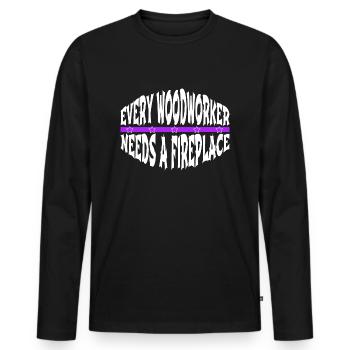union carpenter john carpenter jackhammer - Männer Premium Bio Langarmshirt - Schwarz - Vorne - Nico (187cm)