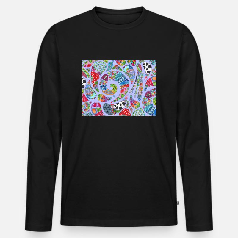 kunterbunt 2 - Männer Premium Bio Langarmshirt - Schwarz