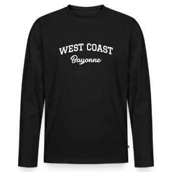 WEST COAST Bayonne - Men's Premium Organic Long Sleeve Shirt - black - Front - Nico (187cm)