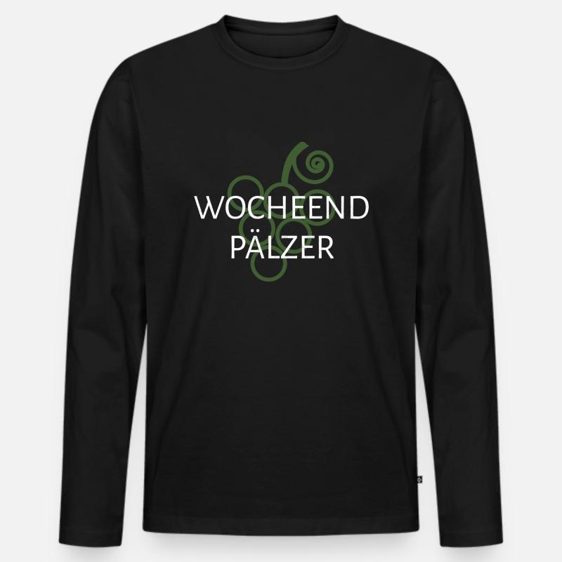 Wocheendpälzer - Männer Premium Bio Langarmshirt - Schwarz