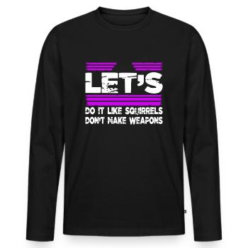 peace funny gift idea 60s pride humor child - Männer Premium Bio Langarmshirt - Schwarz - Vorne - Nico (187cm)