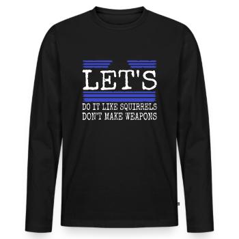 dove of peace counterculture global peace awesome - Männer Premium Bio Langarmshirt - Schwarz - Vorne - Nico (187cm)