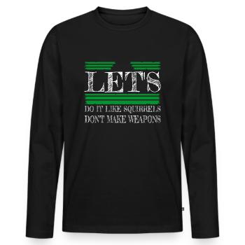 Peace Sign Birthday Gift Hippie Statement - T-shirt manches longues Premium bio Homme - noir - Devant - Nico (187cm)