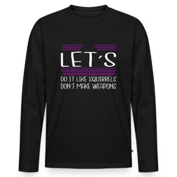 peace heart peace movement fun bday - Männer Premium Bio Langarmshirt - Schwarz - Vorne - Nico (187cm)