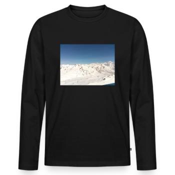 Streetwear BLUE SKY - Men's Premium Organic Long Sleeve Shirt - black - Front - Nico (187cm)