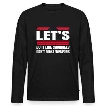 Anti War Statement Peace Bird Cool - Men's Premium Organic Long Sleeve Shirt - black - Front - Nico (187cm)
