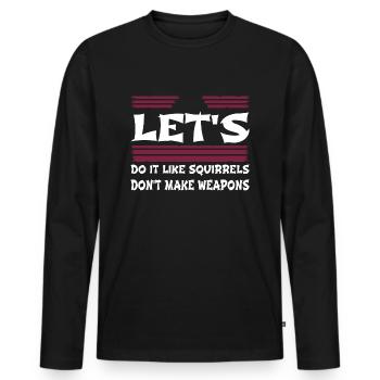 Citation drôle génial des années 60 amour famille cool dictons - T-shirt manches longues Premium bio Homme - noir - Devant - Nico (187cm)