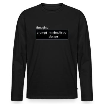 AI-Prompt Bilddesign Spruch Informatik KI Computer - Männer Premium Bio Langarmshirt - Schwarz - Vorne - Nico (187cm)