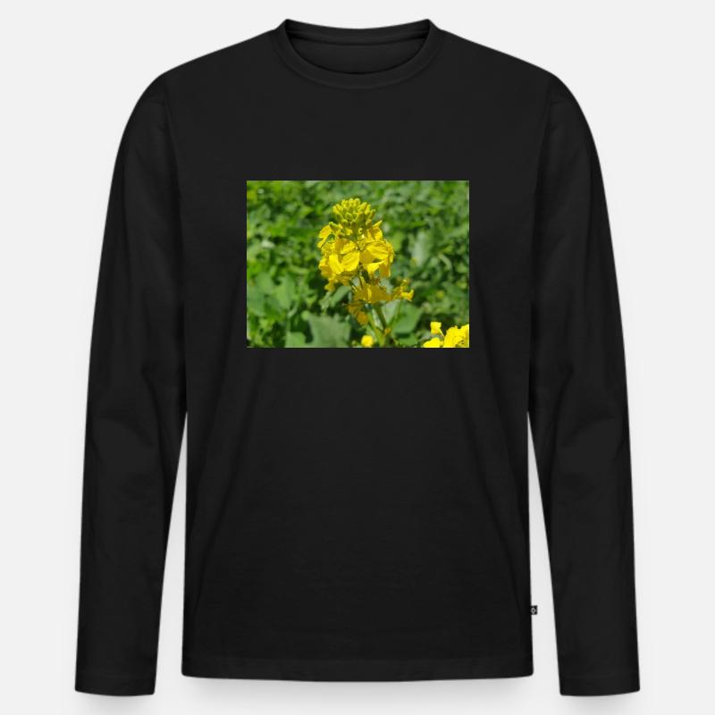 Schwarzer Senf - Männer Premium Bio Langarmshirt - Schwarz