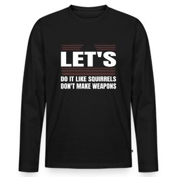 Green Cool Funny Quote Humor Peace for Paris - Men's Premium Organic Long Sleeve Shirt - black - Front - Nico (187cm)