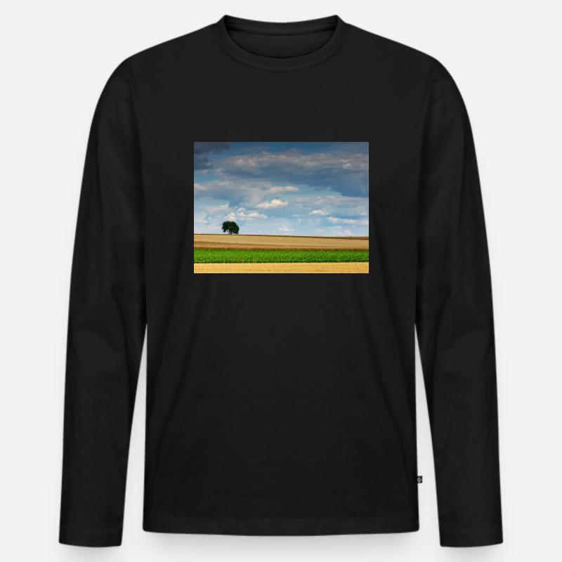 Weitblick - Männer Premium Bio Langarmshirt - Schwarz