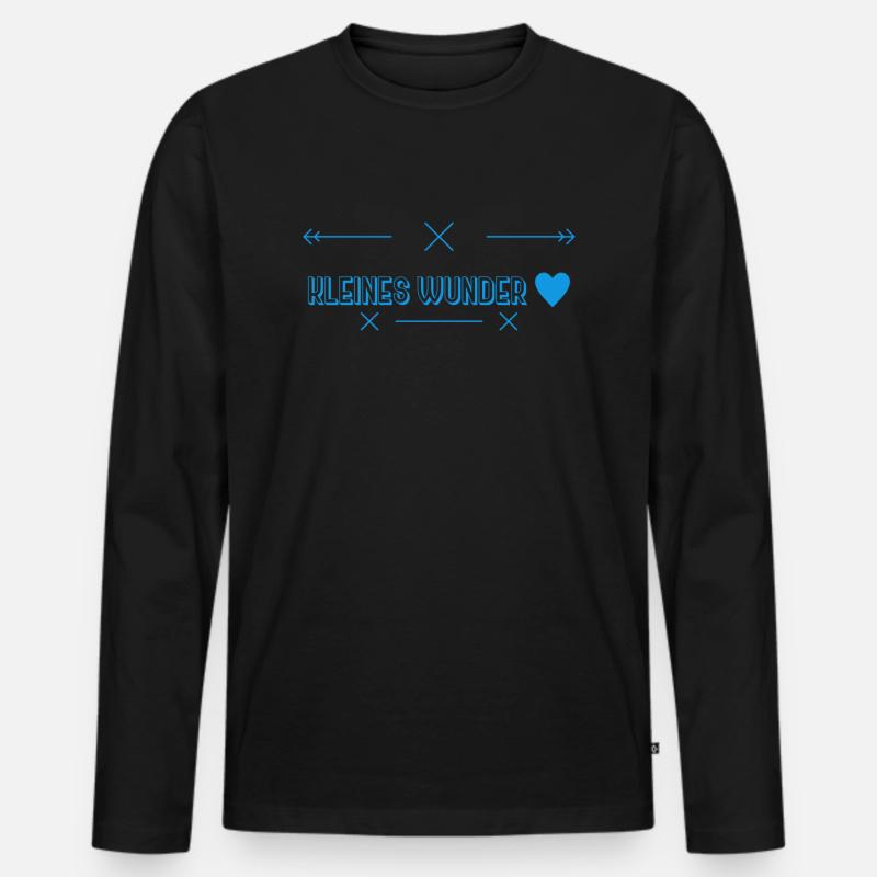 Babysprüche - Männer Premium Bio Langarmshirt - Schwarz